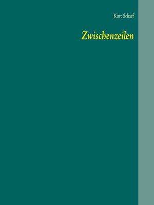 cover image of Zwischenzeilen